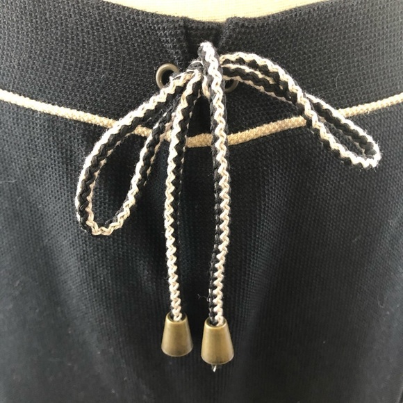 🎄Cafe au lait black maxi skirt  casual tie waist M - Picture 6 of 9